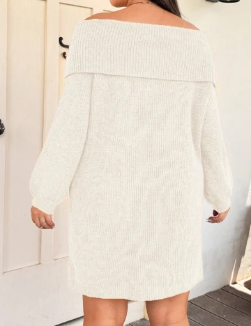 Rochie scurta SHEIN CURVE, alb