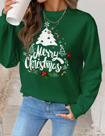 Bluza Oversize SHEIN, verde