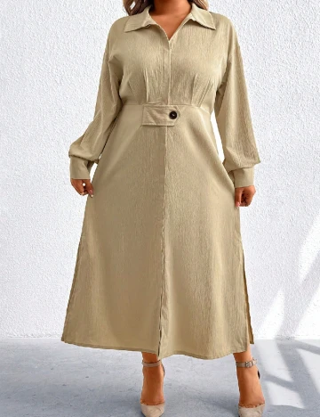 Rochie lunga SHEIN CURVE, crem