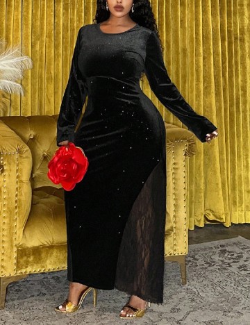 Rochie lunga SHEIN CURVE, negru