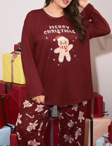 Pijama SHEIN CURVE, maro