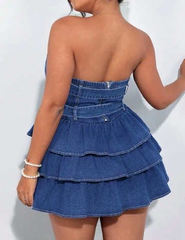 Rochie scurta SHEIN CURVE, albastru