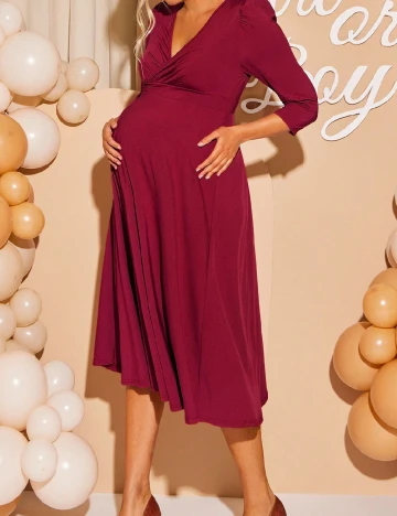 Rochie medie SHEIN Maternity, rosu