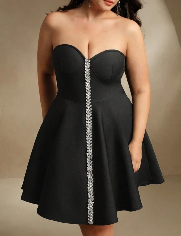 Rochie scurta SHEIN CURVE, negru