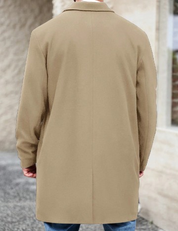 Palton SHEIN Plus Size Men, bej