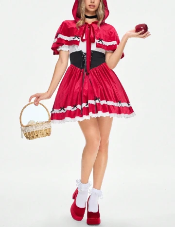 Compleu Romwe, rosu/alb