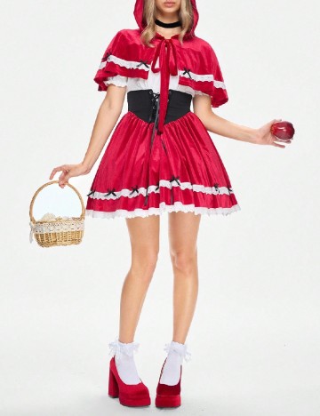 Compleu Romwe, rosu/alb