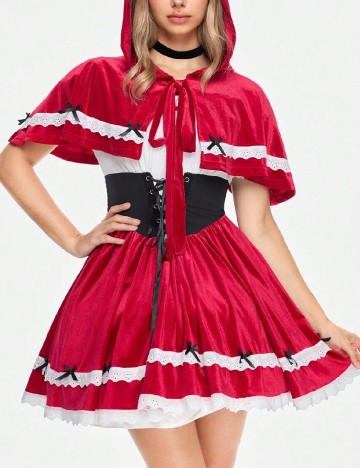 Compleu Romwe, rosu/alb