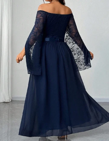 Rochie lunga SHEIN CURVE, bleumarin