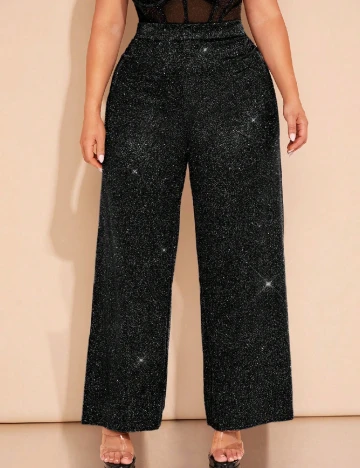 Pantaloni SHEIN CURVE, negru