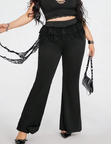 Pantaloni SHEIN CURVE, negru