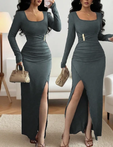 Rochie lunga SHEIN, gri