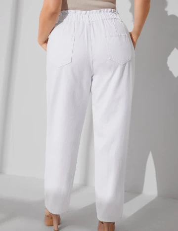 Blugi SHEIN CURVE, alb