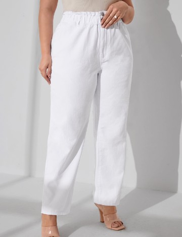 Blugi SHEIN CURVE, alb