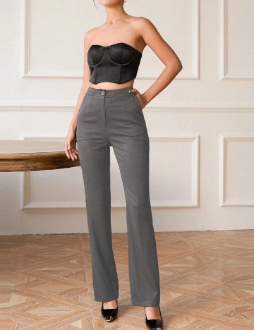 Pantaloni Amy Enjoy Life, gri