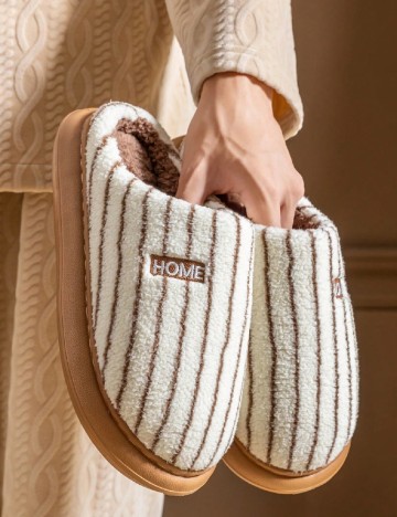 
						Papuci de Casa SHEIN, crem