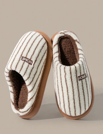 Papuci de Casa SHEIN, crem