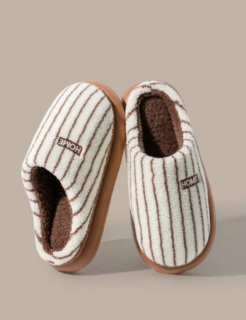 Papuci de Casa SHEIN, crem