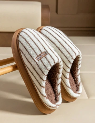 Papuci de Casa SHEIN, crem