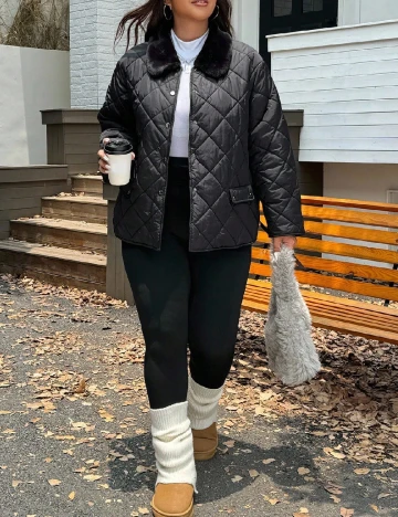 Geaca SHEIN CURVE, negru