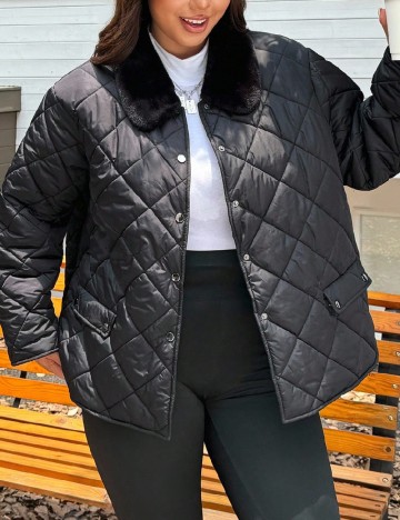 Geaca SHEIN CURVE, negru