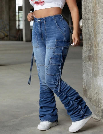 Blugi SHEIN CURVE, albastru