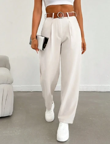 Pantaloni SHEIN, alb