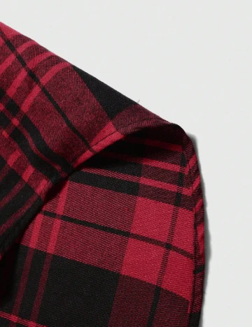 Camasa SHEIN Plus Size Men, rosu/negru