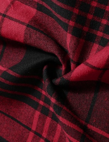 Camasa SHEIN Plus Size Men, rosu/negru