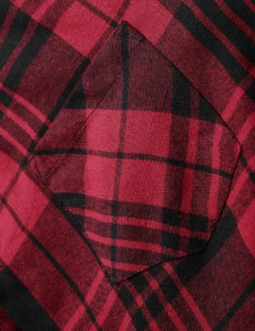 Camasa SHEIN Plus Size Men, rosu/negru