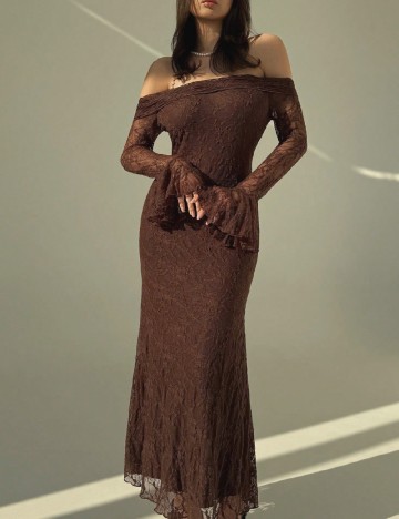 Rochie lunga SHEIN, maro