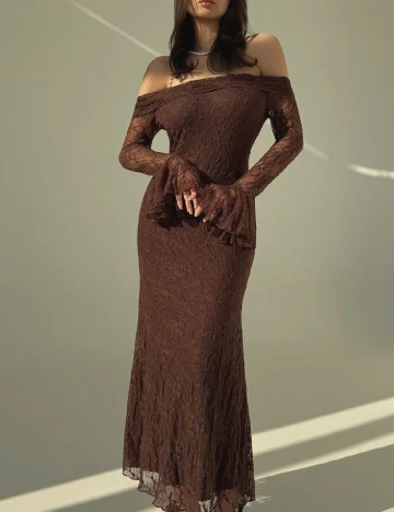 Rochie lunga SHEIN, maro