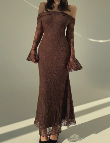 Rochie lunga SHEIN, maro