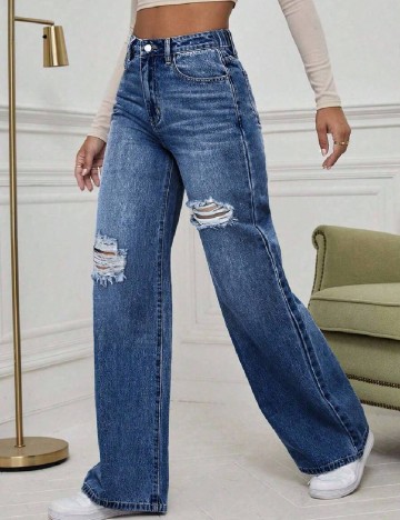 Blugi SHEIN CURVE, albastru