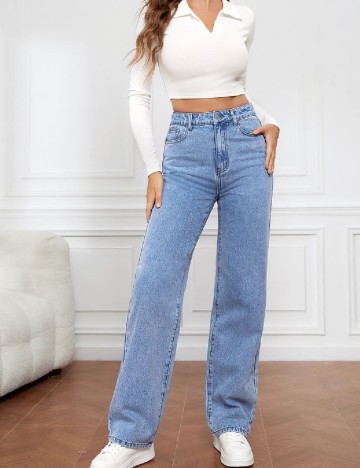 
						Blugi SHEIN, albastru