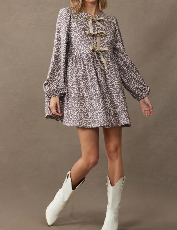 Rochie scurta SHEIN, animal print