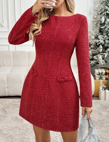 Rochie scurta SHEIN CURVE, rosu