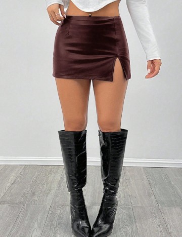 Fusta SHEIN CURVE, visiniu