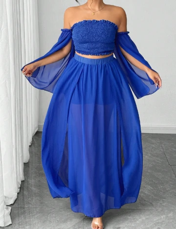 Compleu SHEIN CURVE, albastru