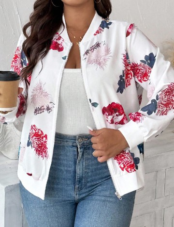 Jacheta SHEIN CURVE, alb