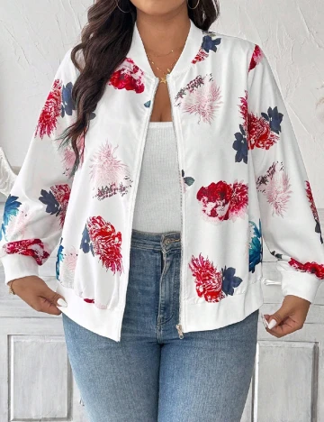 Jacheta SHEIN CURVE, alb