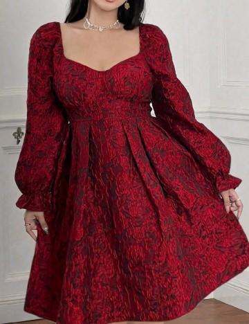 Rochie scurta SHEIN CURVE, rosu