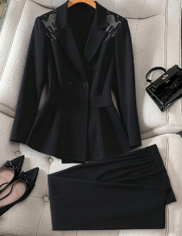 
						Costum SHEIN CURVE, negru