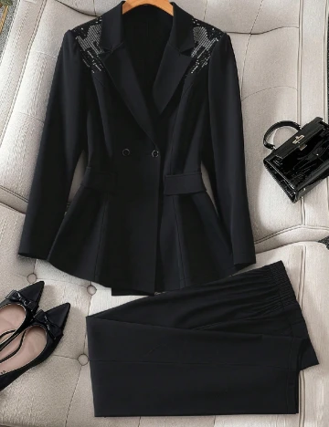 Costum SHEIN CURVE, negru