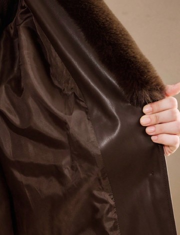 Palton SHEIN CURVE, maro