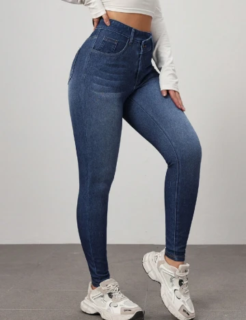 Pantaloni SHEIN, albastru