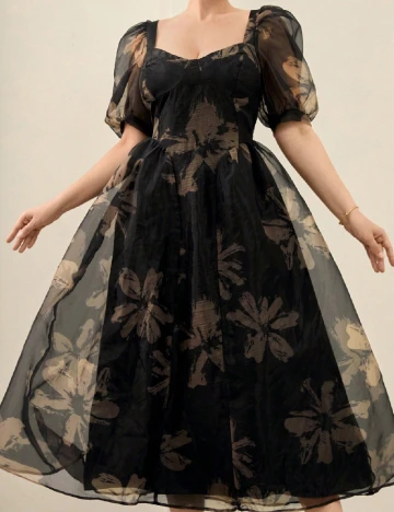 Rochie medie SHEIN CURVE, negru