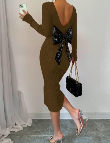 Rochie medie SHEIN, kaki