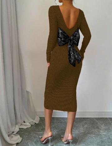 Rochie medie SHEIN, kaki