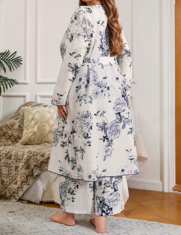 Pijama SHEIN CURVE, ecru